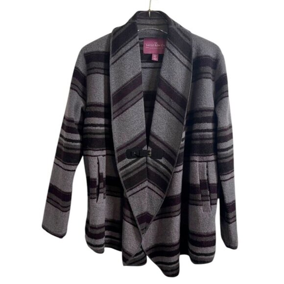 Savile Row Co Women's Wool Blend Striped Shawl/Cardigan SIZE-MEDIUM - Picture 1 of 7